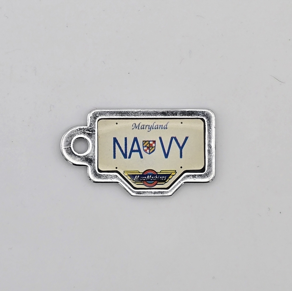 Vintage 1990 Galoob Micro Machines License Plate Maryland NAVY